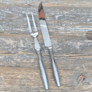 VTG Elegant Silver Carving Set Traditional Stainless Made in Japan